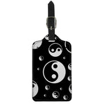 Black And White Yin Yang Pattern Print Luggage Tag