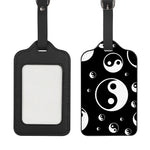 Black And White Yin Yang Pattern Print Luggage Tag