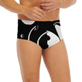 Black And White Yin Yang Pattern Print Men's Briefs