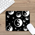 Black And White Yin Yang Pattern Print Mouse Pad