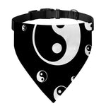 Black And White Yin Yang Pattern Print Over The Collar Dog Bandana