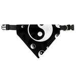 Black And White Yin Yang Pattern Print Over The Collar Dog Bandana