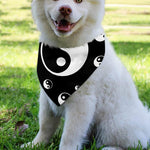 Black And White Yin Yang Pattern Print Over The Collar Dog Bandana
