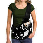 Black And White Yin Yang Pattern Print Pet Sling Carrier