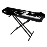 Black And White Yin Yang Pattern Print Piano Keyboard Cover