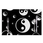 Black And White Yin Yang Pattern Print Placemat