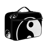 Black And White Yin Yang Pattern Print Portable Lunch Bag