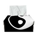 Black And White Yin Yang Pattern Print Rectangle Tissue Box Cover