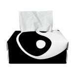 Black And White Yin Yang Pattern Print Rectangle Tissue Box Cover