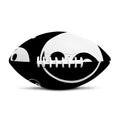 Black And White Yin Yang Pattern Print Rugby Ball