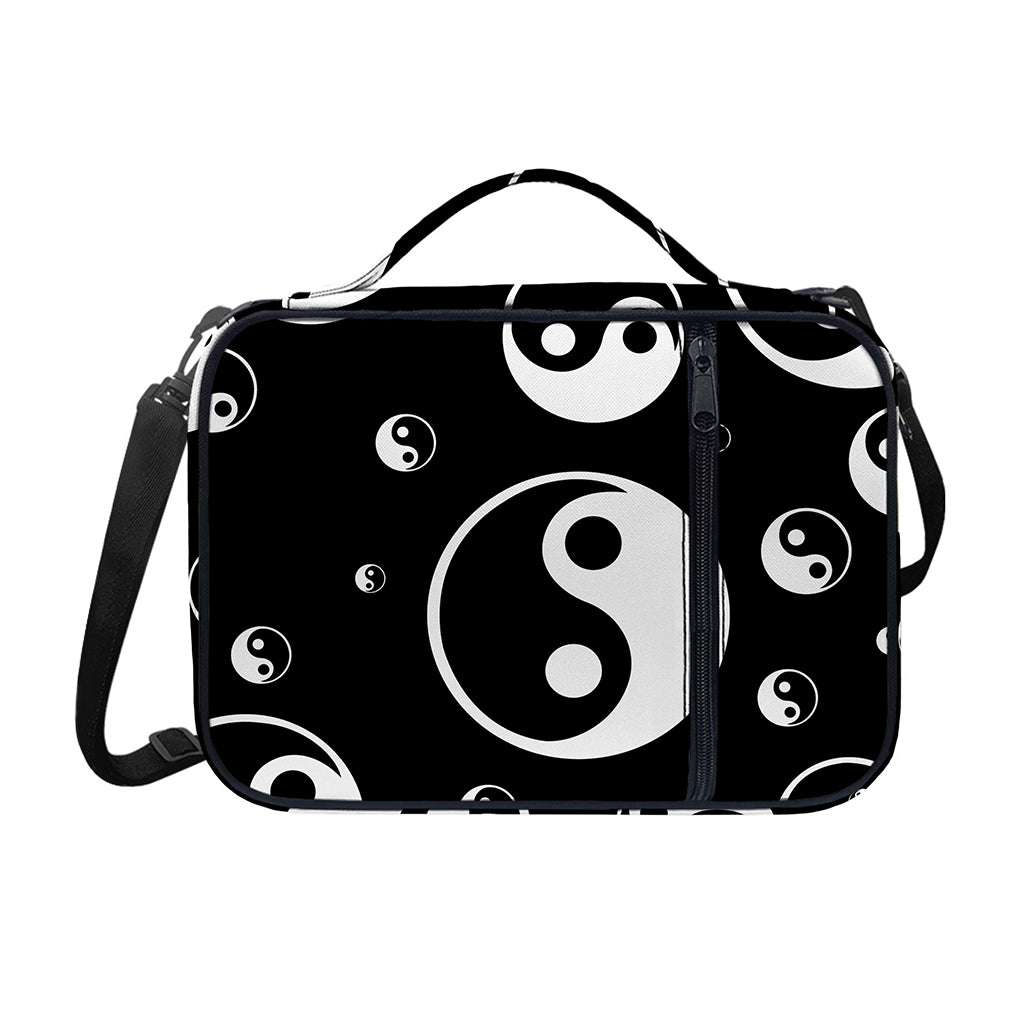 Black And White Yin Yang Pattern Print Shoulder Strap Bible Bag