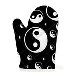 Black And White Yin Yang Pattern Print Single Oven Mitt