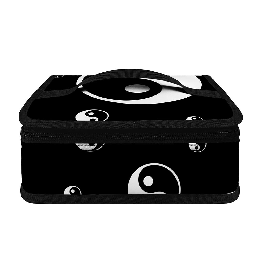 Black And White Yin Yang Pattern Print Small Lunch Bag