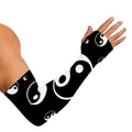 Black And White Yin Yang Pattern Print Sun Protection Arm Sleeves