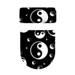 Black And White Yin Yang Pattern Print Toilet Lid And Tank Cover Set