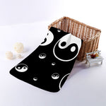 Black And White Yin Yang Pattern Print Towel
