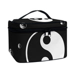 Black And White Yin Yang Pattern Print Travel Makeup Bag