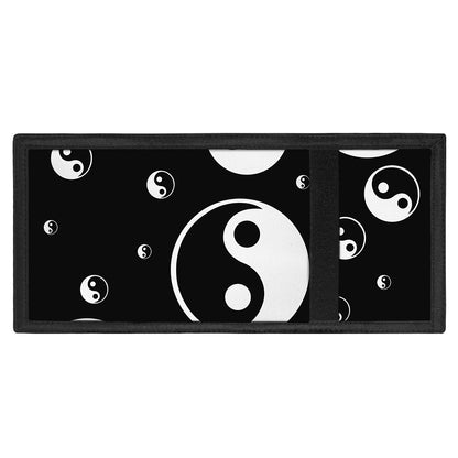 Black And White Yin Yang Pattern Print Trifold Wallet