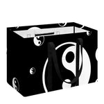 Black And White Yin Yang Pattern Print Utility Tote Bag