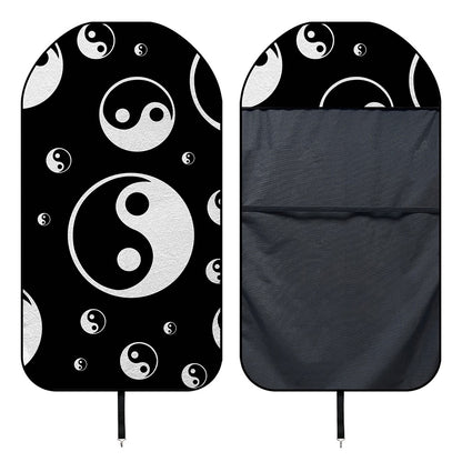 Black And White Yin Yang Pattern Print Waterproof Car Seat Cover