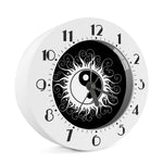 Black And White Yin Yang Sun Print Alarm Clock