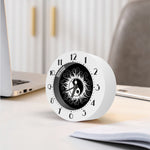 Black And White Yin Yang Sun Print Alarm Clock