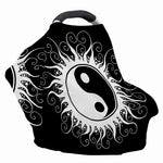Black And White Yin Yang Sun Print Baby Seat Cover