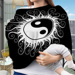 Black And White Yin Yang Sun Print Baby Seat Cover