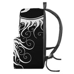 Black And White Yin Yang Sun Print Backpack