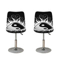 Black And White Yin Yang Sun Print Bar Stool Covers