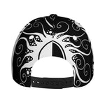 Black And White Yin Yang Sun Print Baseball Cap