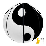Black And White Yin Yang Sun Print Basketball