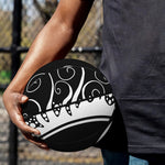Black And White Yin Yang Sun Print Basketball