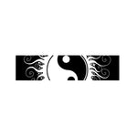 Black And White Yin Yang Sun Print Bed Runner