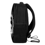 Black And White Yin Yang Sun Print Casual Backpack