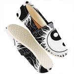 Black And White Yin Yang Sun Print Casual Shoes