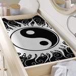Black And White Yin Yang Sun Print Changing Pad Cover
