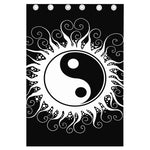 Black And White Yin Yang Sun Print Curtain