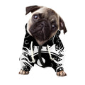Black And White Yin Yang Sun Print Dog Zip Up Hoodie