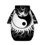 Black And White Yin Yang Sun Print Dog Zip Up Hoodie