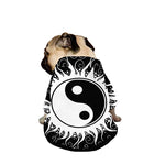 Black And White Yin Yang Sun Print Dog Zip Up Jacket
