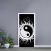 Black And White Yin Yang Sun Print Door Sticker