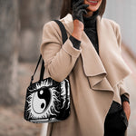 Black And White Yin Yang Sun Print Double Strap Bible Bag