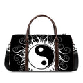 Black And White Yin Yang Sun Print Duffel Bag