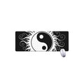 Black And White Yin Yang Sun Print Extended Mouse Pad