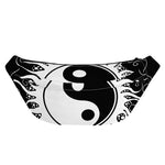 Black And White Yin Yang Sun Print Fanny Pack