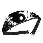 Black And White Yin Yang Sun Print Fanny Pack