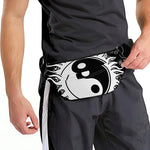 Black And White Yin Yang Sun Print Fanny Pack