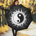 Black And White Yin Yang Sun Print Foldable Umbrella