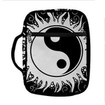 Black And White Yin Yang Sun Print Front Pocket Bible Bag